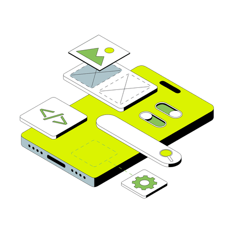 Mobile App Development Illustration