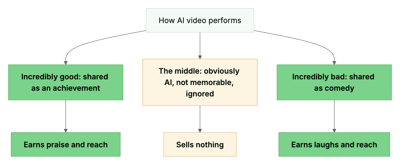 The bimodal performance curve of AI video